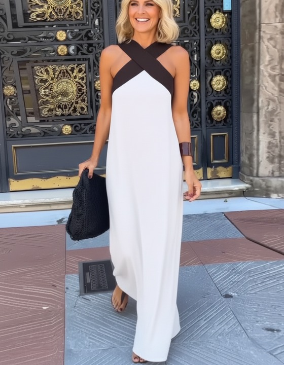 Amandine Crossed Midi Dress