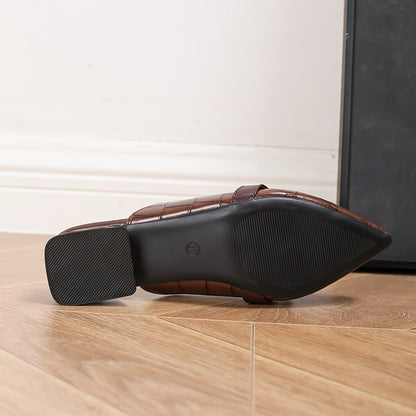 GERALDINE Pointed-Toe Mule Loafers