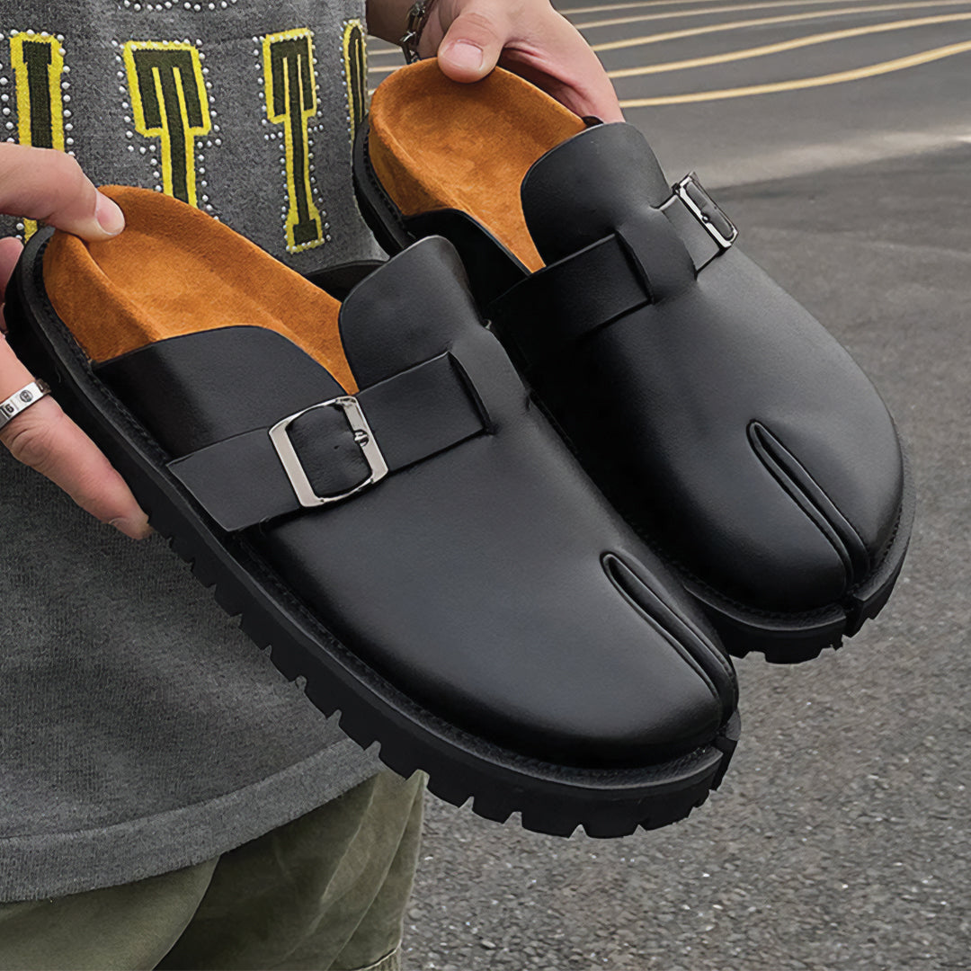 Tabi Buckle Mules