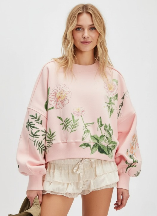 SELENA  Drop Shoulder Sweatshirt