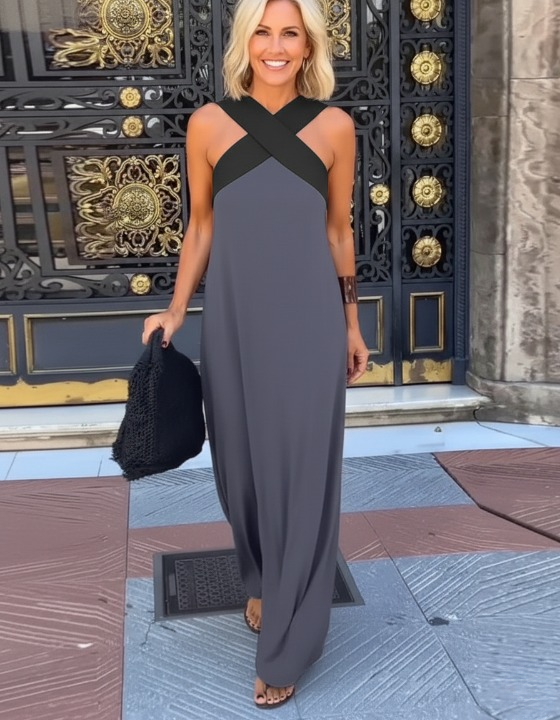 Amandine Crossed Midi Dress