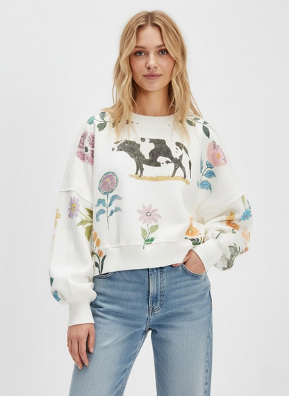 SELENA  Drop Shoulder Sweatshirt