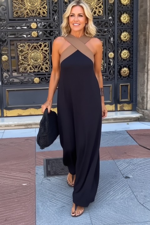 Amandine Crossed Midi Dress