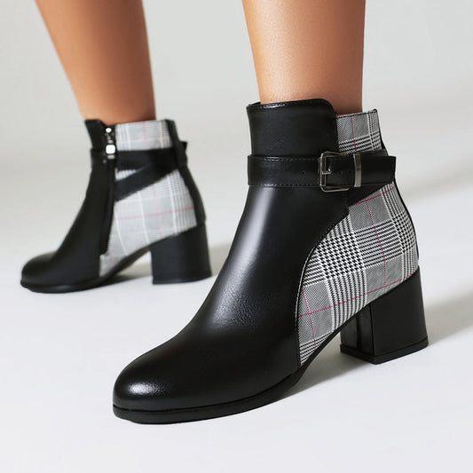 Avelina Plaid Boots