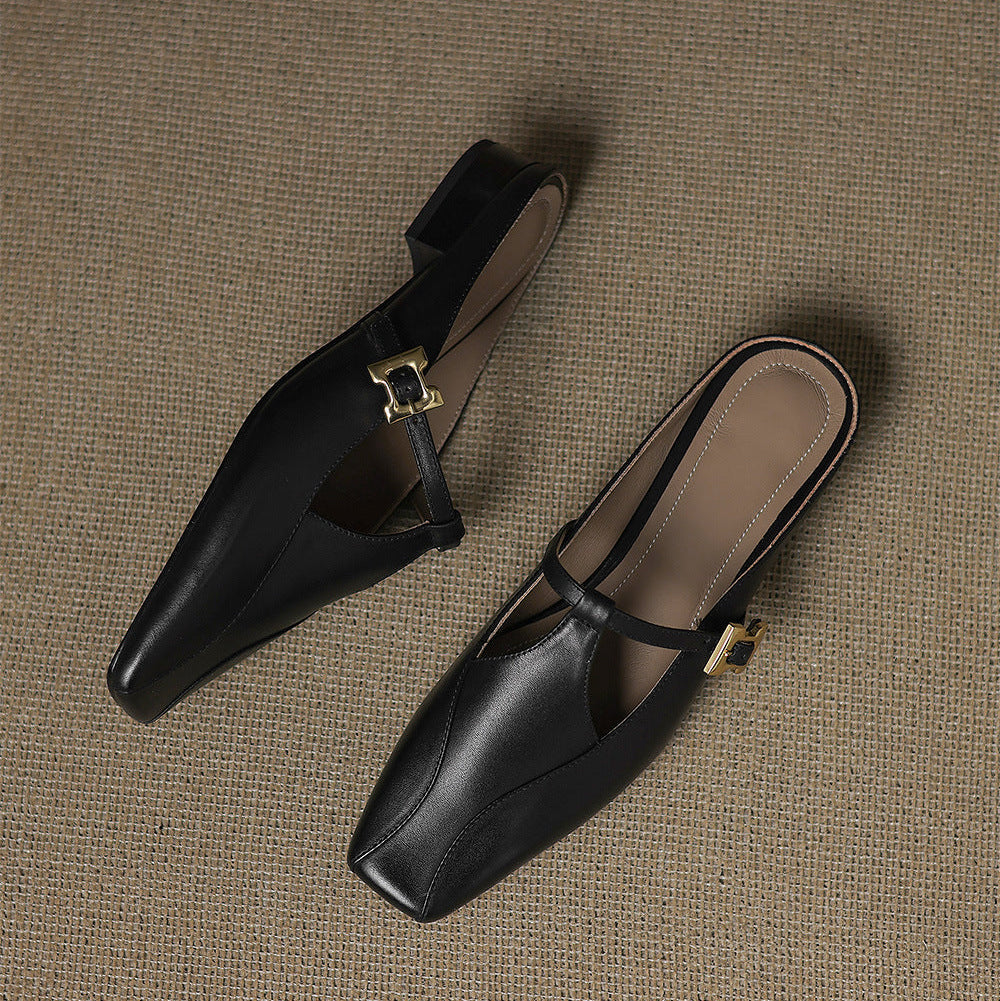 Kevana Genuine Leather Mules