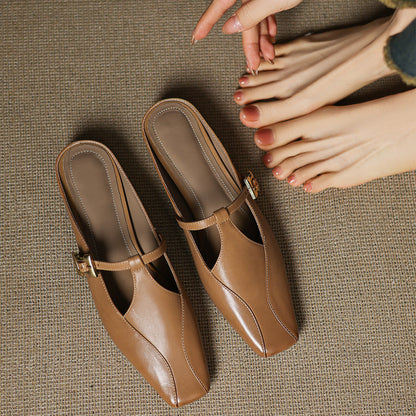 Kevana Genuine Leather Mules