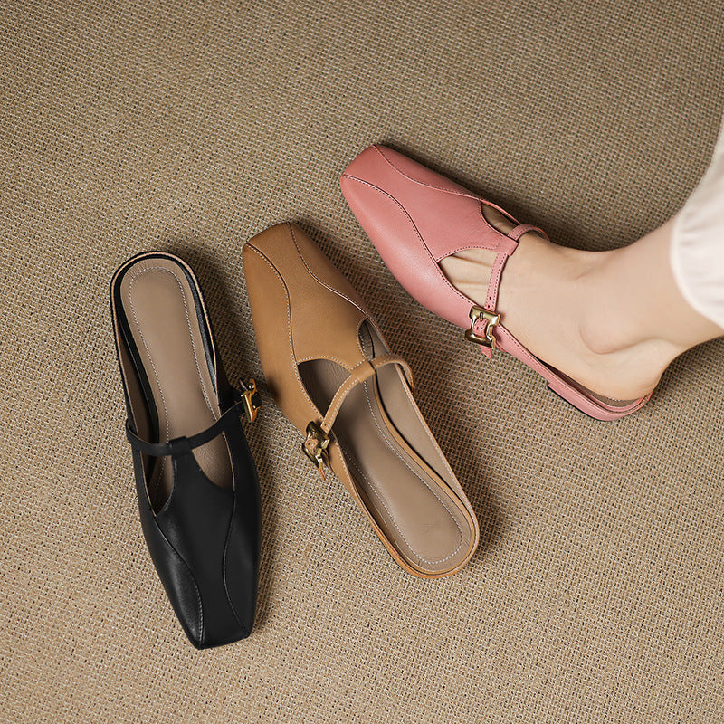 Kevana Genuine Leather Mules