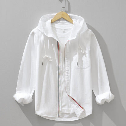 Beckham Hooded Linen Shirt