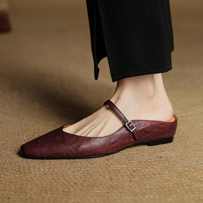 Anatalia Genuine Leather Mules