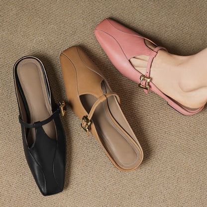 Kevana Genuine Leather Mules