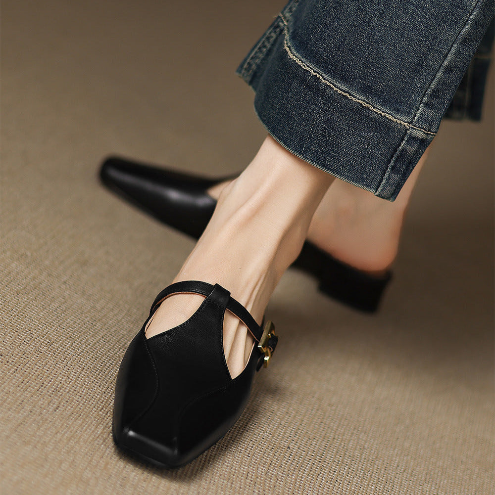 Kevana Genuine Leather Mules