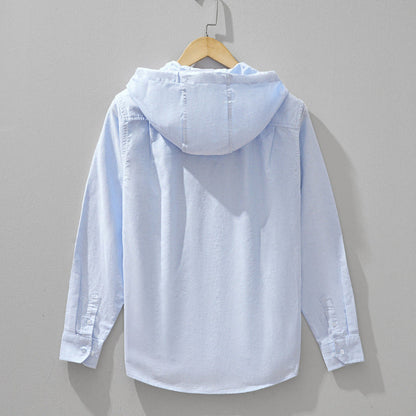 Beckham Hooded Linen Shirt