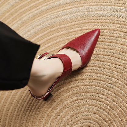 Nefertia Genuine Leather Heels