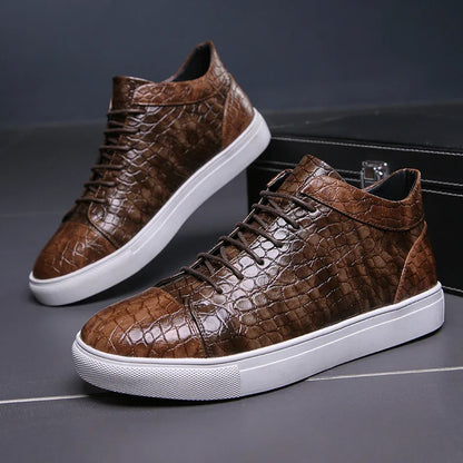 DiNatale Croc-Embossed Sneakers