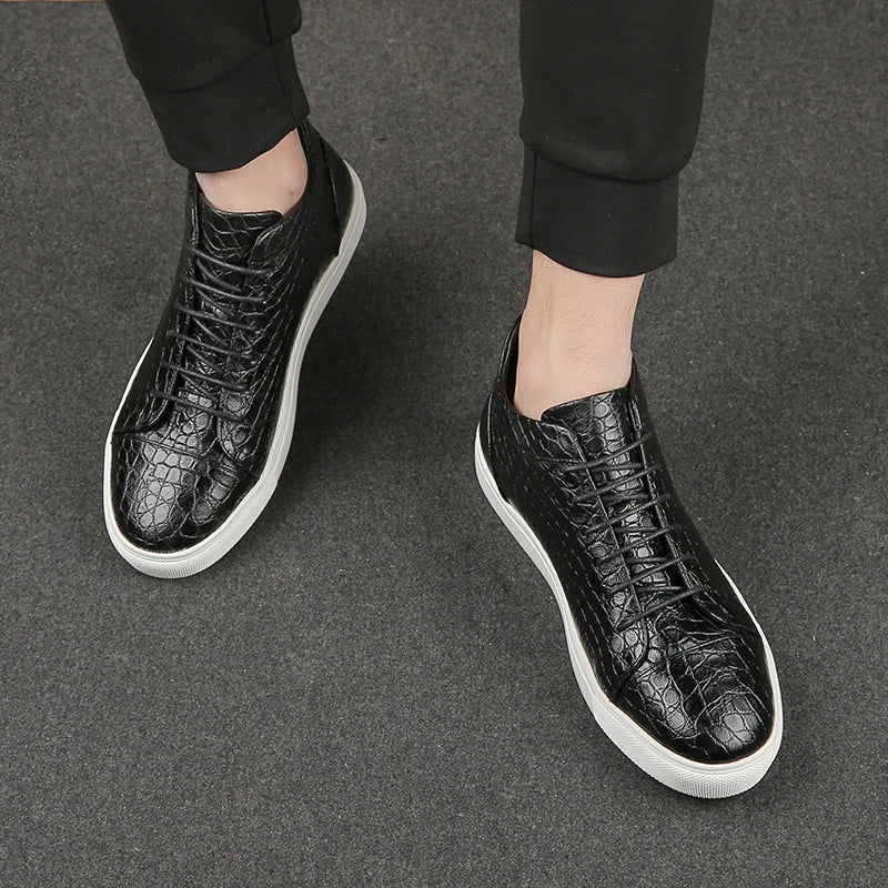 DiNatale Croc-Embossed Sneakers