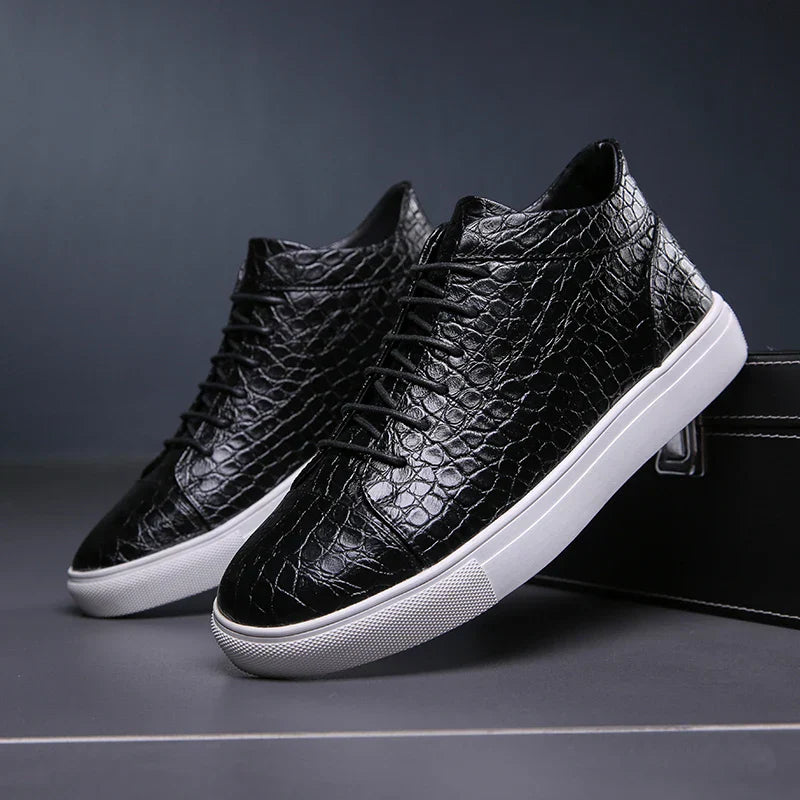 DiNatale Croc-Embossed Sneakers