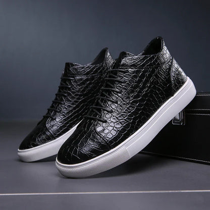 DiNatale Croc-Embossed Sneakers