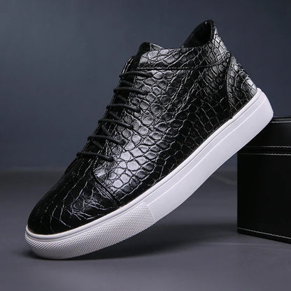DiNatale Croc-Embossed Sneakers