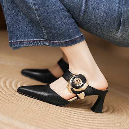 Nefertia Genuine Leather Heels