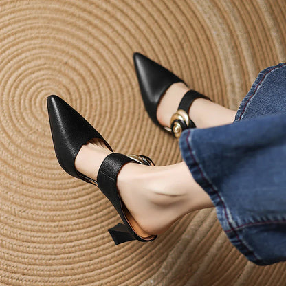 Nefertia Genuine Leather Heels