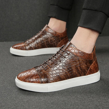 DiNatale Croc-Embossed Sneakers
