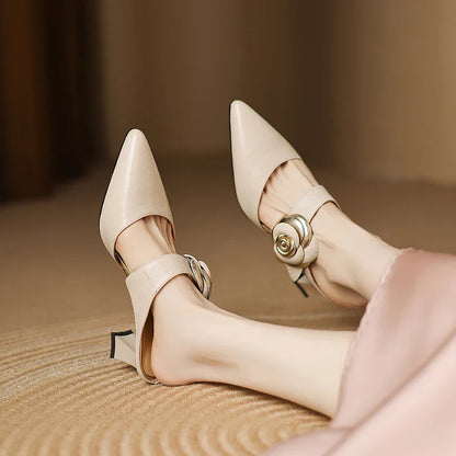 Nefertia Genuine Leather Heels