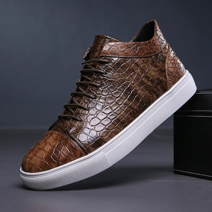 DiNatale Croc-Embossed Sneakers