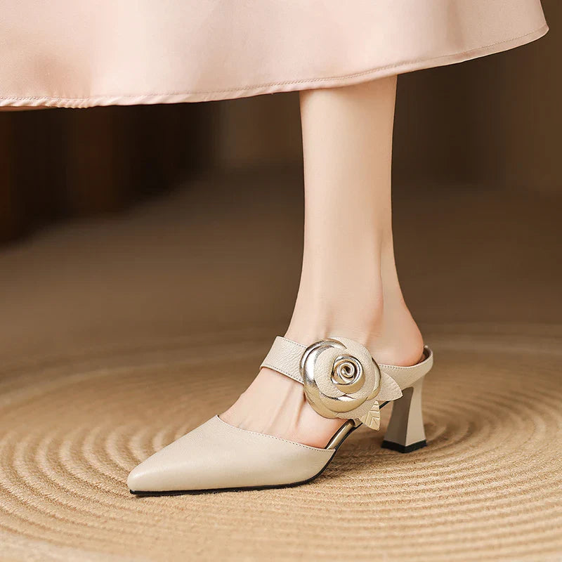 Nefertia Genuine Leather Heels