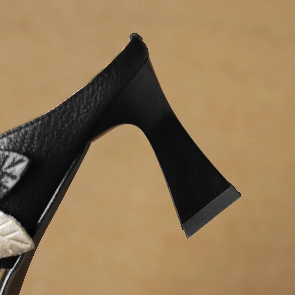 Nefertia Genuine Leather Heels