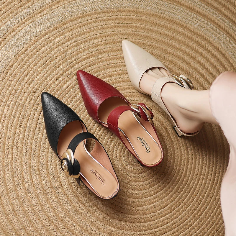 Nefertia Genuine Leather Heels