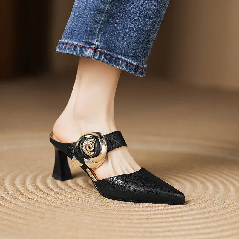 Nefertia Genuine Leather Heels