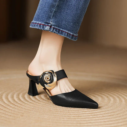 Nefertia Genuine Leather Heels