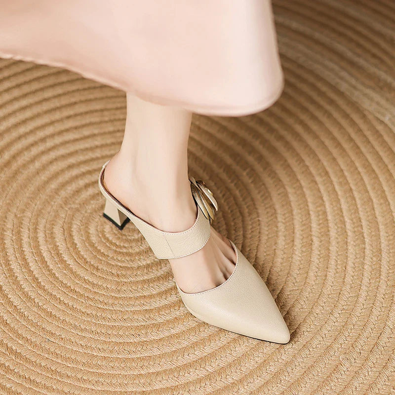 Nefertia Genuine Leather Heels