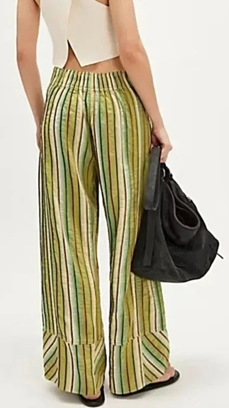 ANALIA Striped Wide Leg Trousers
