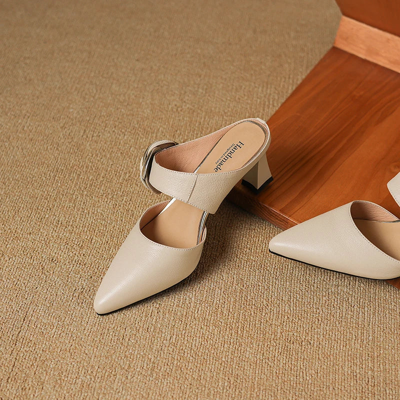 Nefertia Genuine Leather Heels