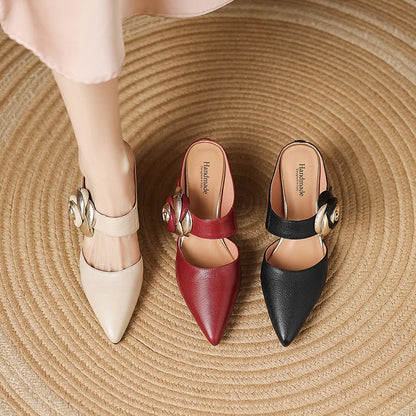 Nefertia Genuine Leather Heels