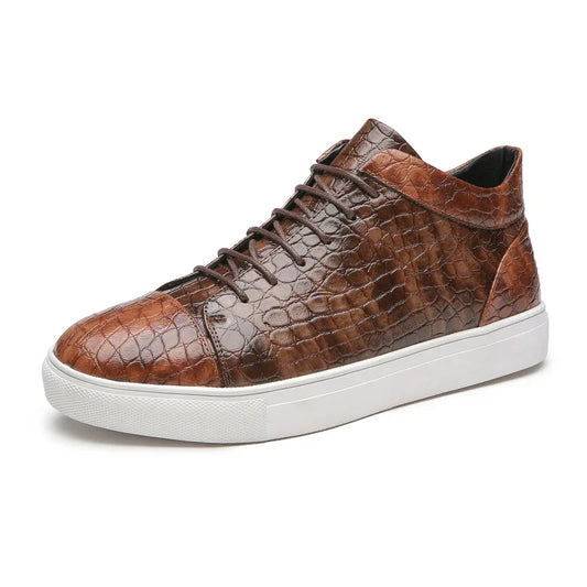 DiNatale Croc-Embossed Sneakers