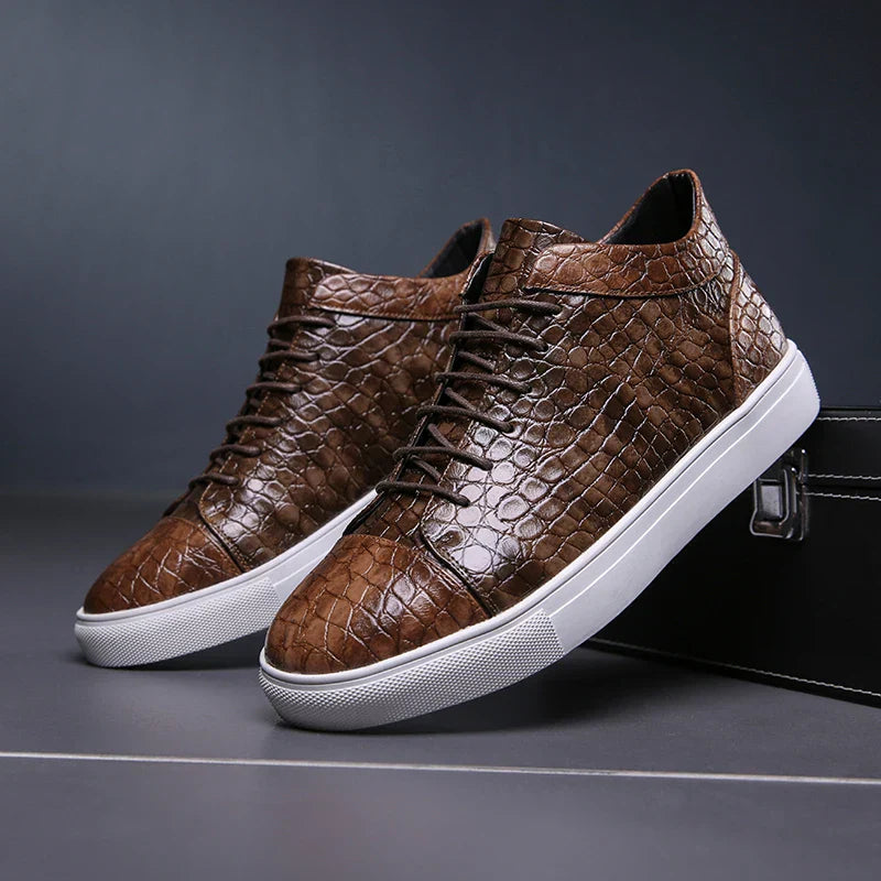 DiNatale Croc-Embossed Sneakers