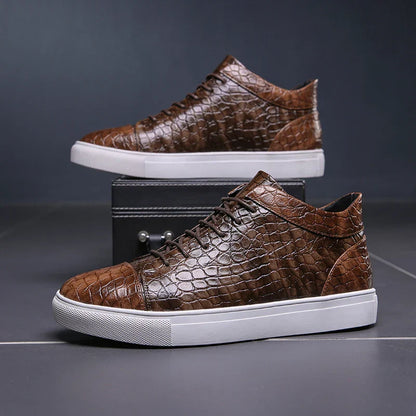 DiNatale Croc-Embossed Sneakers