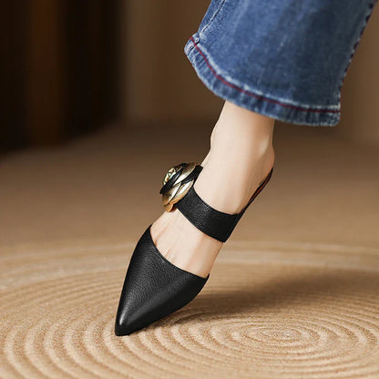 Nefertia Genuine Leather Heels