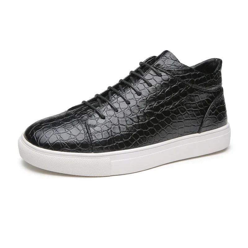 DiNatale Croc-Embossed Sneakers