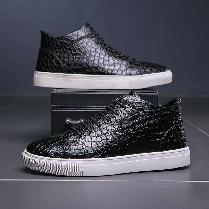 DiNatale Croc-Embossed Sneakers