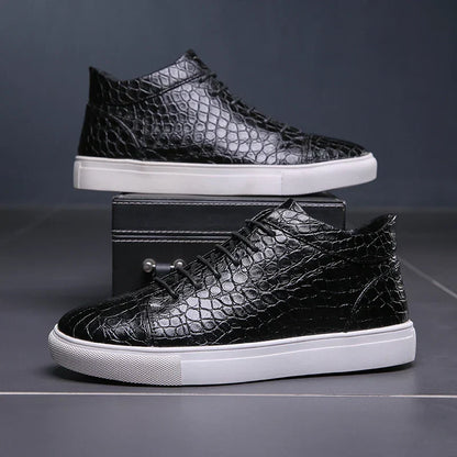 DiNatale Croc-Embossed Sneakers