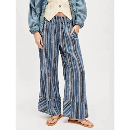 ANALIA Striped Wide Leg Trousers
