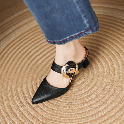 Nefertia Genuine Leather Heels