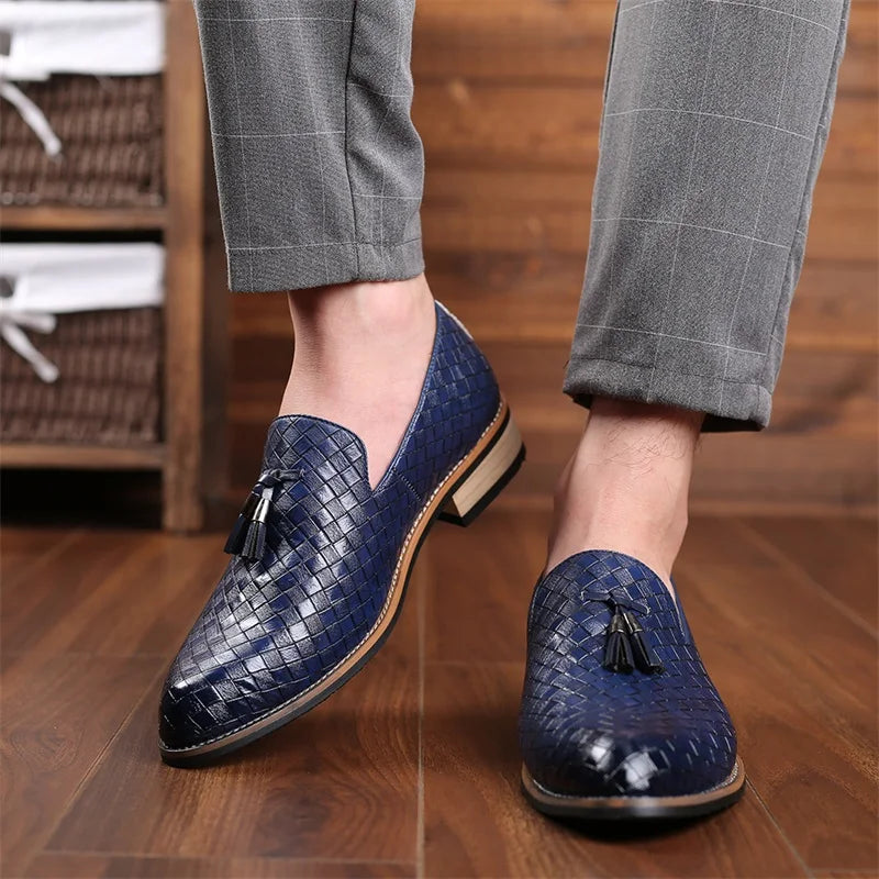 Prestige Weave Leather Moccasins