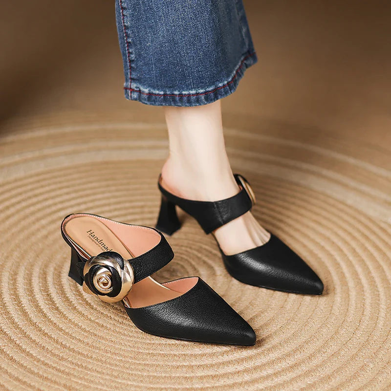 Nefertia Genuine Leather Heels