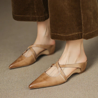 Salana Genuine Leather Mules