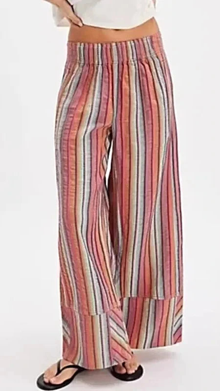ANALIA Striped Wide Leg Trousers