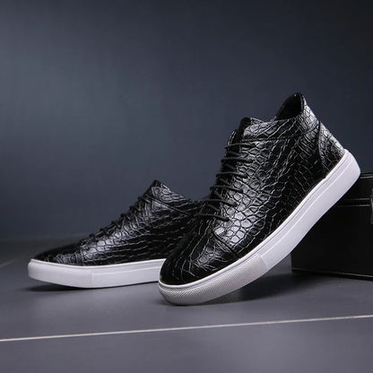 DiNatale Croc-Embossed Sneakers
